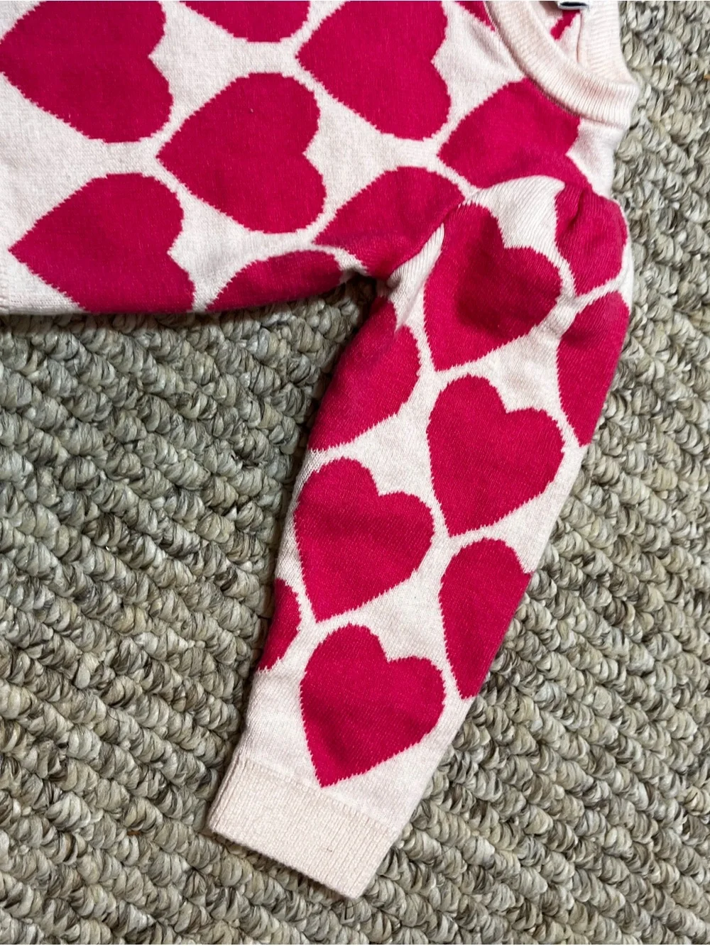 Janie and Jack Pink Heart Knit Sweater & Leggings Outfit Set 12-18M